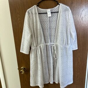 Catalina White Crochet Cover-Up